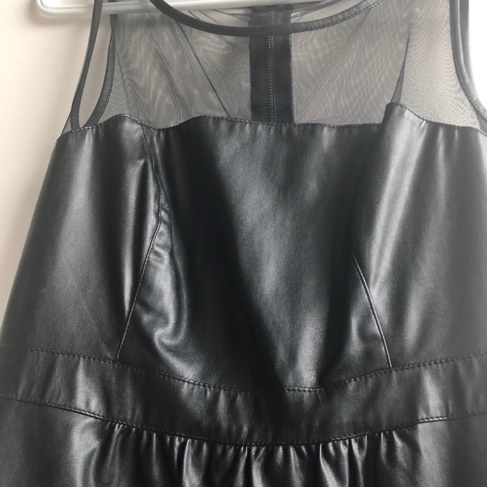 Faux leather dress